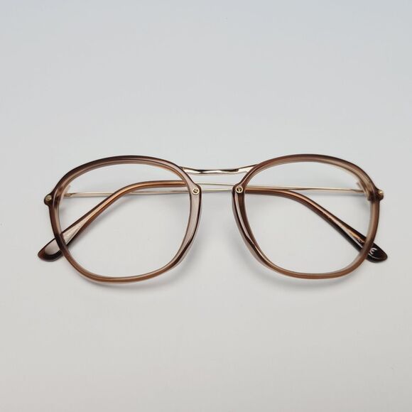 TOD\'S brown gold eyeglasses oversized cut out 2-1.5 ITALY TO138 52-17 140 N22 main image 5